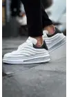 Omarı Trend Renkli Erkek Ayakkabı BEYAZ/SIYAH