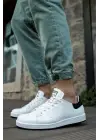 Omarı Hafif ve Dayanıklı Tenis Ayakkabısı Beyaz/Siyah