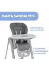 Omarı Evrensel Taşınabilir Bebek Mama Sandalyesi Gri