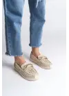 Çiçek Desenli Bayan Babet Ayakkabı - Rahat ve Trend Stil