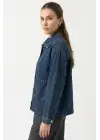 Modern Denim Ceket - Lacivert