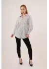 Omarı Modern Tasarımlı Gri Gömlek