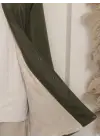 Çıkma Kapşonlu Çıtçıtlı Cepli Kısa Kaban -Haki