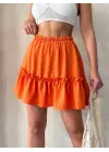 Çingene keten etek turuncu s24808