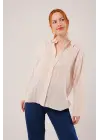 Omarı Trend Krem Gömlek
