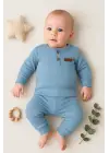 Çizgili Kumaş % 100 Pamuk 2li Unisex Takım