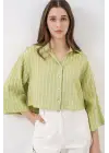 Trend Oversize Çizgili Gömlek