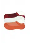 Omarı Çocuk Sneaker Patik Çorap Seti - Bordo Beyaz Turuncu