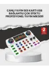 Çok Efektli Canlı Yayın Ses Mikseri Usb Ve Kablosuz Uyumlu