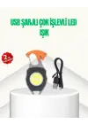 Çok İşlevli Usb Şarjlı Anahtarlık Fener