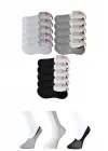 Omarı Kadın Babet Çorap Seti - Siyah, Gri, Beyaz 15 Çift
