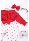 Dantel Yaka Kız Bebek Tulumu % 100 Pamuk