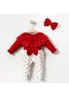 Dantel Yaka Kız Bebek Tulumu % 100 Pamuk