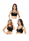 Omarı Çapraz İpli Tül Model Büstiyer - Dantelli Şıklık