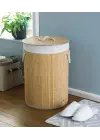 Decohandy Yuvarlak Bambu Kirli Sepeti