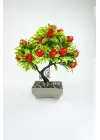 Dekor Ağaç Bereket Nar Ağacı Saksılı Dekoratif Ağaç Biblo 24x13 cm
