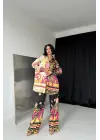 Omarı Desenli Gömlek ve Pantolon Takımı