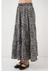 Desenli Uzun Etek 8053 - Antrasit
