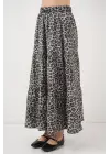 Desenli Uzun Etek 8053 - Antrasit