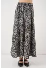 Desenli Uzun Etek 8053 - Antrasit