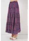 Trend Desenli Uzun Etek