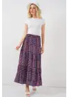 Trend Desenli Uzun Etek