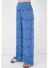 Desenli Viskon Pantolon 6749 - Saks