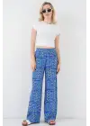 Desenli Viskon Pantolon 6749 - Saks