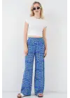 Desenli Viskon Pantolon 6749 - Saks