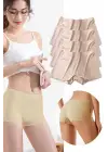 Omarı Dikişsiz Görünmez Mini Şort Boxer Ten