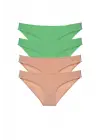 Omarı Süper Ekonomik Kadın Slip Külot Yeşil Ten Paketi