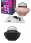 Dönen Işıklı Disko Topu Projektör Müzik Çalarlı Disco Speaker