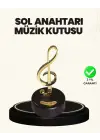 Dönen Sol Anahtarı Figürlü Müzik Kutusu Şık Hediyelik Dekor