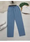 Duble Paça Yıkamalı Soft Kot Pantolon  -Buz Mavi