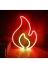 Duvara Asmalı Neon Alev Led