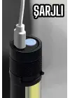 El Feneri Led Usb Şarjlı Zoom Mini Led Işık Acil Durum Feneri