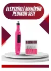 Elektrikli Profesyonel Manikür Pedikür Seti Değiştirilebilir Başlık Seçeneği