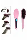 Elektrikli Saç Düzleştirici Tarak Saç Düzleştirici Fırça Sıkı Dişli Pembe