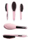 Elektrikli Saç Düzleştirici Tarak Saç Düzleştirici Fırça Sıkı Dişli Pembe