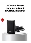 Elektrikli Tıraş Makinesi Çift Başlıklı Ultra İnce Tasarım