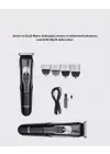 Ergonomik Tasarımlı, 3 Taraklı Profesyonel Şarjlı Saç Sakal Tıraş Makinesi