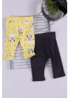 Erkek Bebek Desenli 2li Pantolon 3/12 Ay