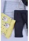 Erkek Bebek Desenli 2li Pantolon 3/12 Ay