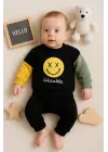 Erkek Bebek Emoji Baskılı Takım % 100 Pamuk