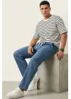 Erkek Rahat Kesim Baggy Jean Pantolon 30073 - Lacivert