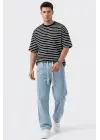 Erkek Rahat Kesim Baggy Jean Pantolon 30074 - Mavi