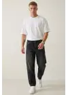 Erkek Rahat Kesim Baggy Jean Pantolon 30075 - Siyah