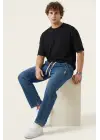 Erkek Rahat Kesim Baggy Jean Pantolon 30076 - Lacivert
