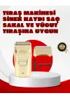 Erkek Saç Sakal Tıraş Makinesi Kablolu Altın Renk Dayanıklı