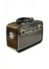 Eskitme Nostalji Tasarımlı Bluetoothlu Nostalji Radyo Ahşap Nostaljik Görünümlü